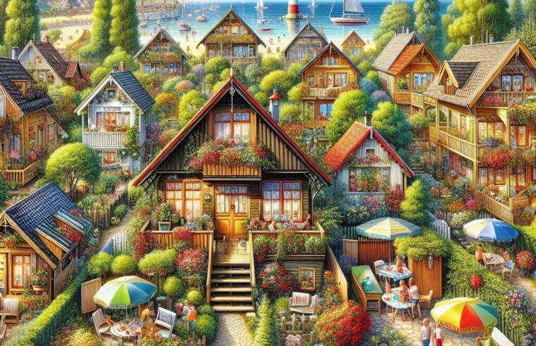 Czy w Rowach znajdują się domki, które oferują widok na morze?